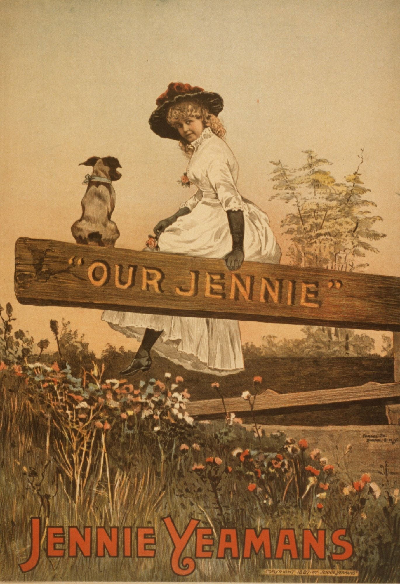 Forbes Co Print c1887 Jennie Yeamans Our Jennie Canvas Art - Forbes Co (24 x 36)