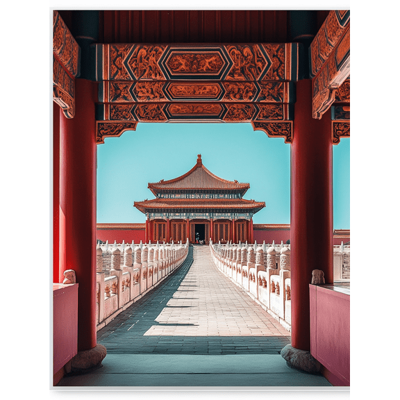 Forbidden City Palace Canvas Print/Wall Art，Suitable for Living Room，Bedroom，Office，Study，Hotel Decoration