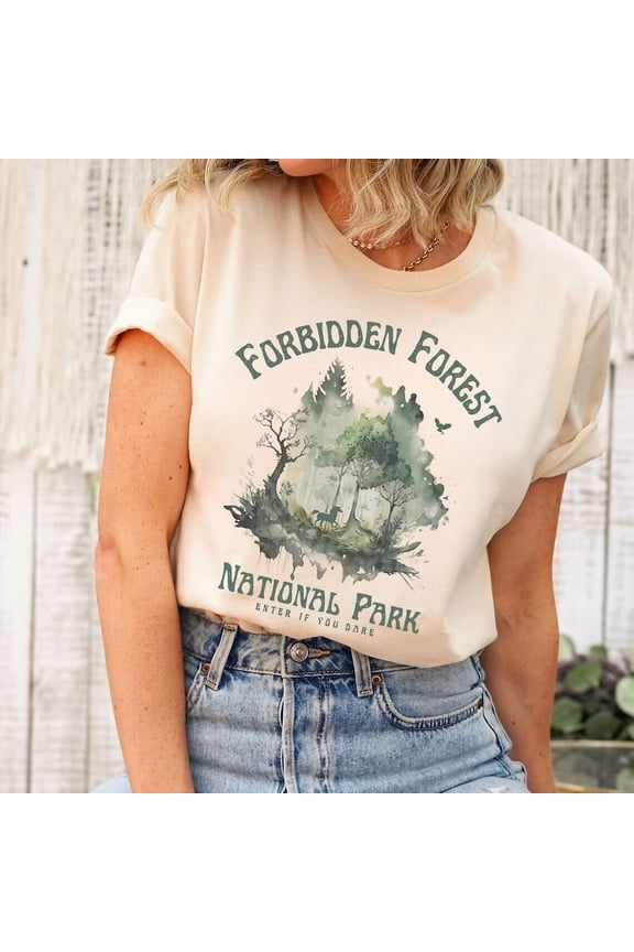 Forbidden Forest T-Shirt, HP Inspired Design, Wizard National Park Shirt, Bookish Fan Gift Tee, Wizard Fandom Shirt