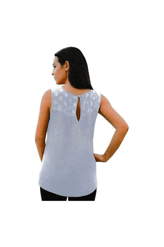 Forbidden Los Angeles Women's Embroidered Tank Top,SKY, XXL.