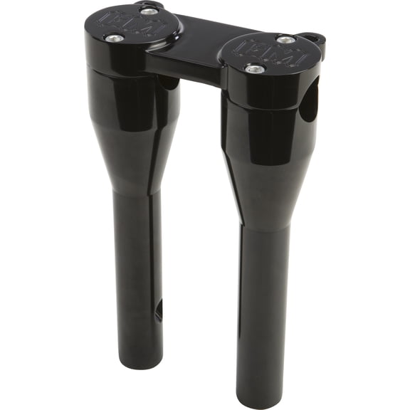 Forbidden Motorcycles 825-05006 Handlebar FM Risers with Gauge Mount Tabs - 9in. - Black