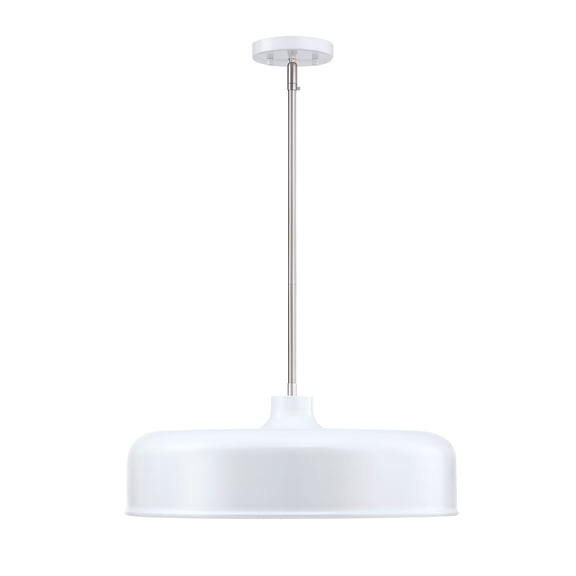 Forbidden Springs 60 Watt 8-Light Matte White Down Pendant Light with Metal Shade