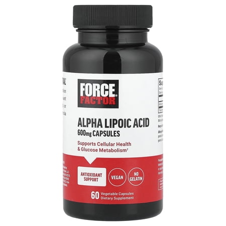 Force Factor Alpha Lipoic Acid, 600 mg, 60 Vegetable Capsules