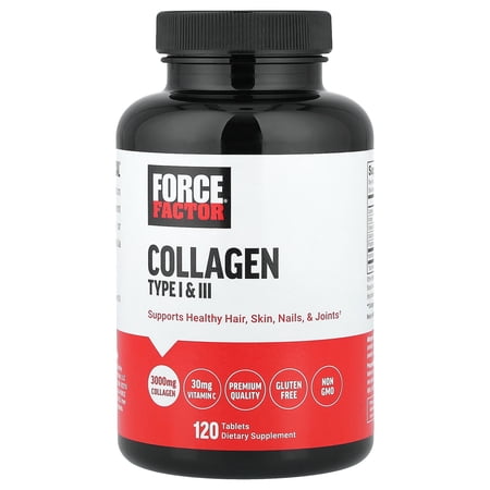 Force Factor Collagen Type I & III, 120 Tablets