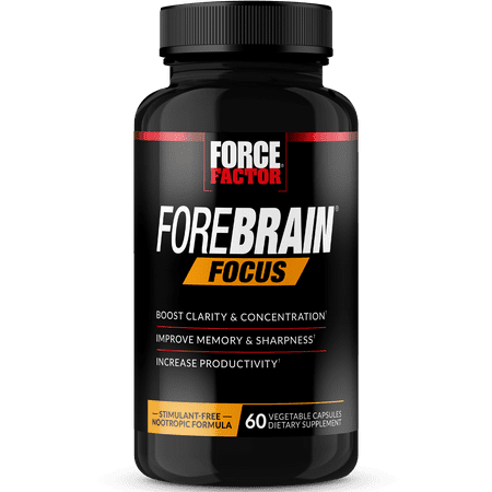 Force Factor Forebrain Focus Nootropic Brain Health Supplement for Focus, 60 Capsules