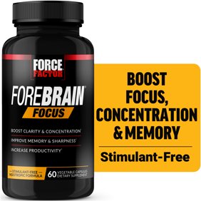 Force Factor Forebrain Focus, Nootropic Brain Supplement to Support Clarity, Concentration, Memory, Focus & Productivity, 60 Capsules