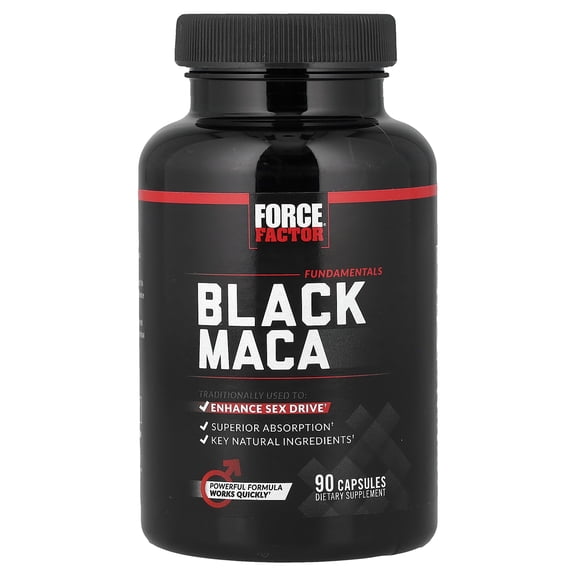 Force Factor Fundamentals, Black Maca, 90 Capsules