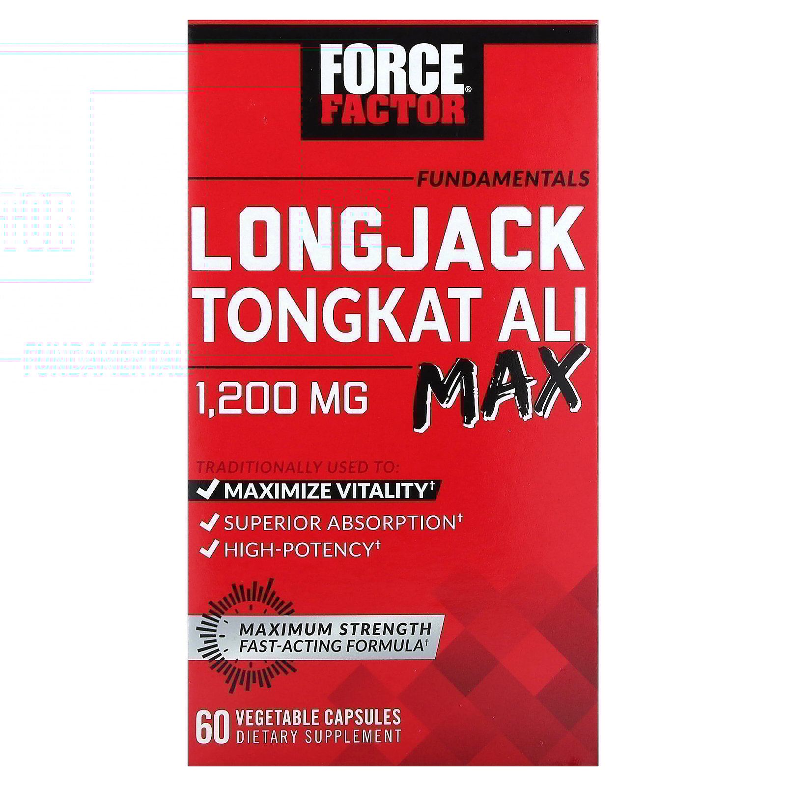 Force Factor Fundamentals, LongJack Tongkat Ali Max, 1,200 mg, 60