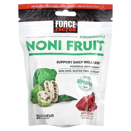 Force Factor Fundamentals, Noni Fruit, Apple Berry, 500 mg, 30 Soft Chews