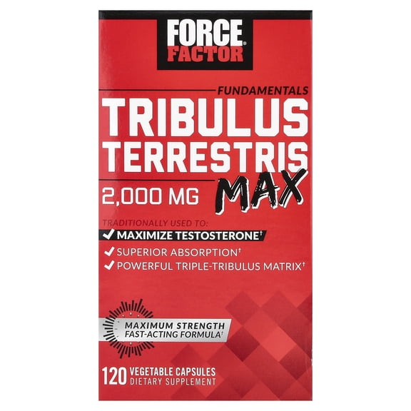 Force Factor Fundamentals, Tribulus Terrestris Max, 120 Vegetable Capsules