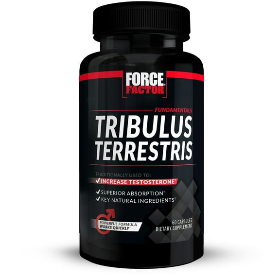 Force Factor Fundamentals Tribulus terrestris, Key Natural Ingredient Traditionally Used to Boost Male Vitality & Testosterone, 1,000 mg, 60 Count