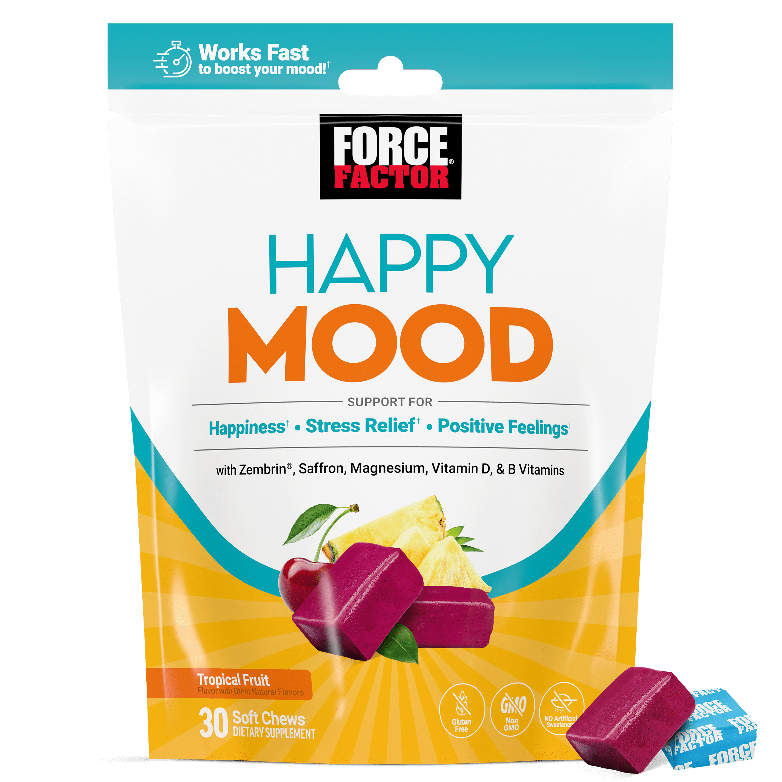 ミネラル10　happyサマ Force Factor Happy Mood Soft Chews Magnesium Mood Support with