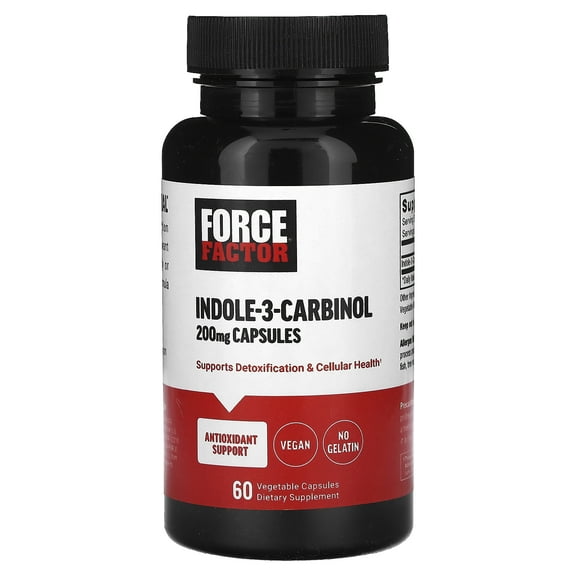 Force Factor Indole-3-Carbinol, 200 mg, 60 Vegetable Capsules