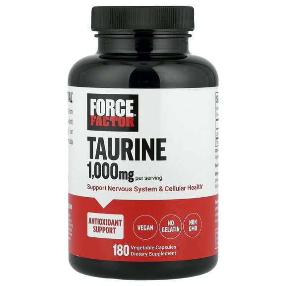 Force Factor Taurine, 180 Vegetable Capsules (500 mg per Capsule)