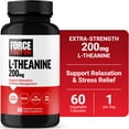 thumbnail interactive-video image 1 of Force Factor L Theanine 200mg, L-Theanine Supplement for Stress Relief, Calm & Relaxation, Extra Strength, Vegan, Non-GMO, 60 Capsules, 1 of 11
