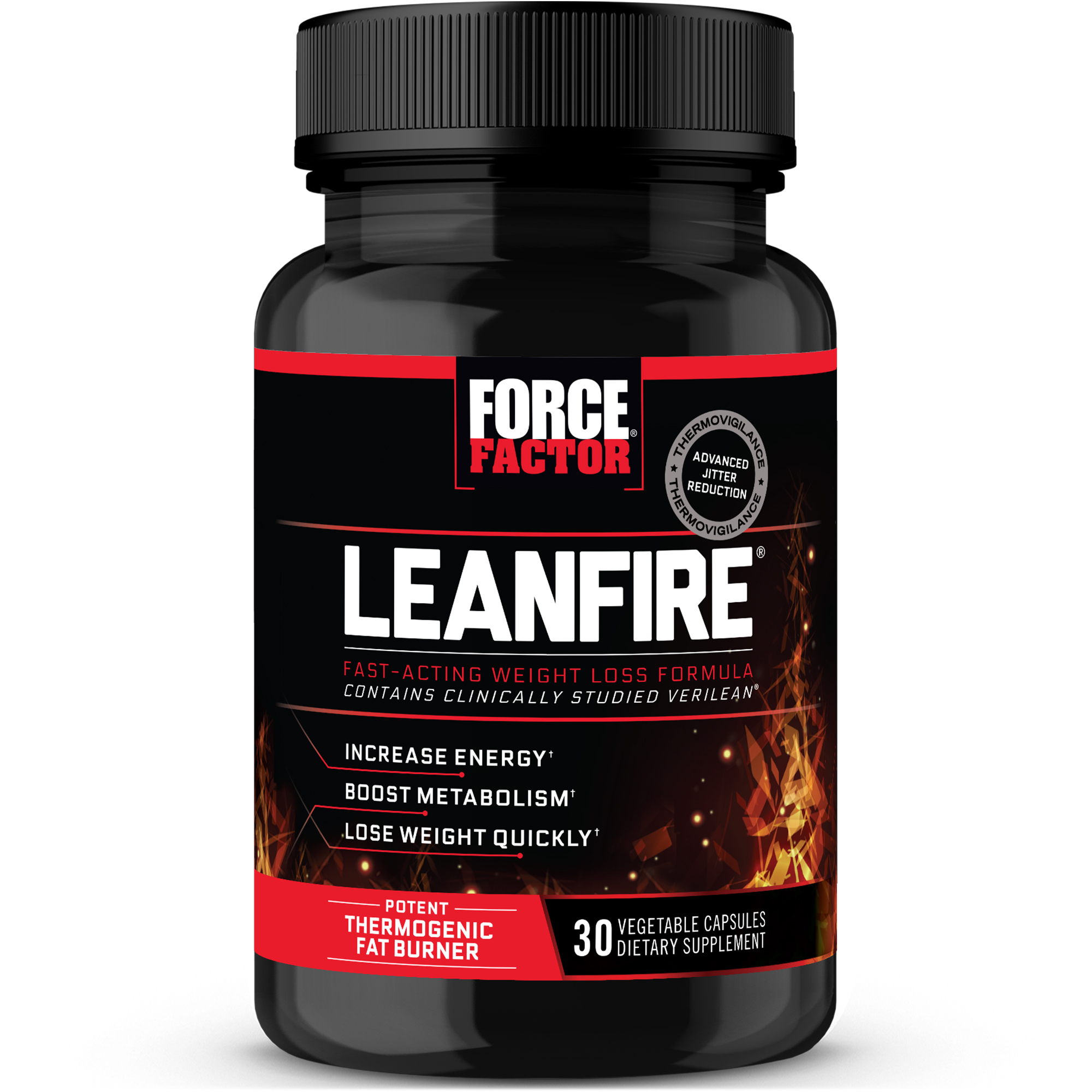 Force Factor LeanFire Weight Loss & Appetite Control Supplement with Green Coffee Bean, 30 Capsules - image 1 of 10