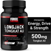 Force Factor Longjack Tongkat Ali for Men to Boost Libido, Vitality, Stamina & Performance, Superior Absorption, 30 Capsules