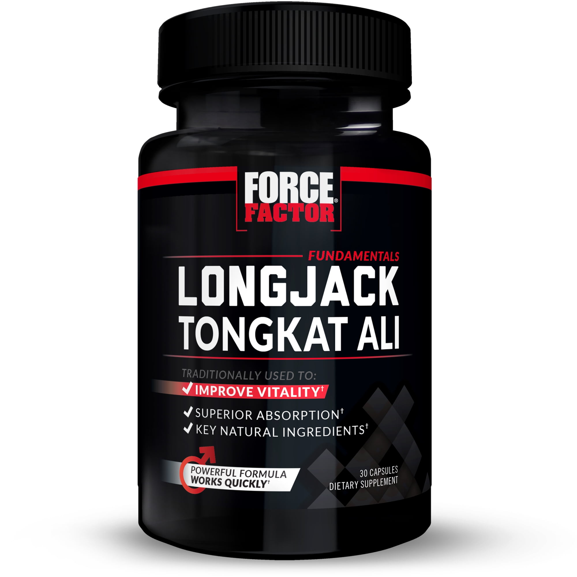 Force Factor Longjack Tongkat Ali 500mg, Vitality Supplement for Men