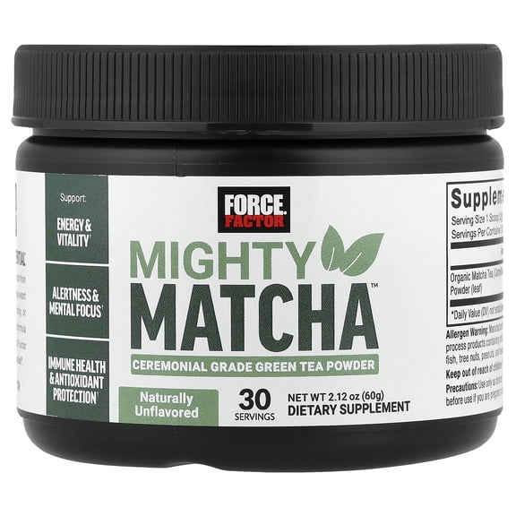 Force Factor Mighty Matcha, Unflavored, 2.12 oz (60 g)