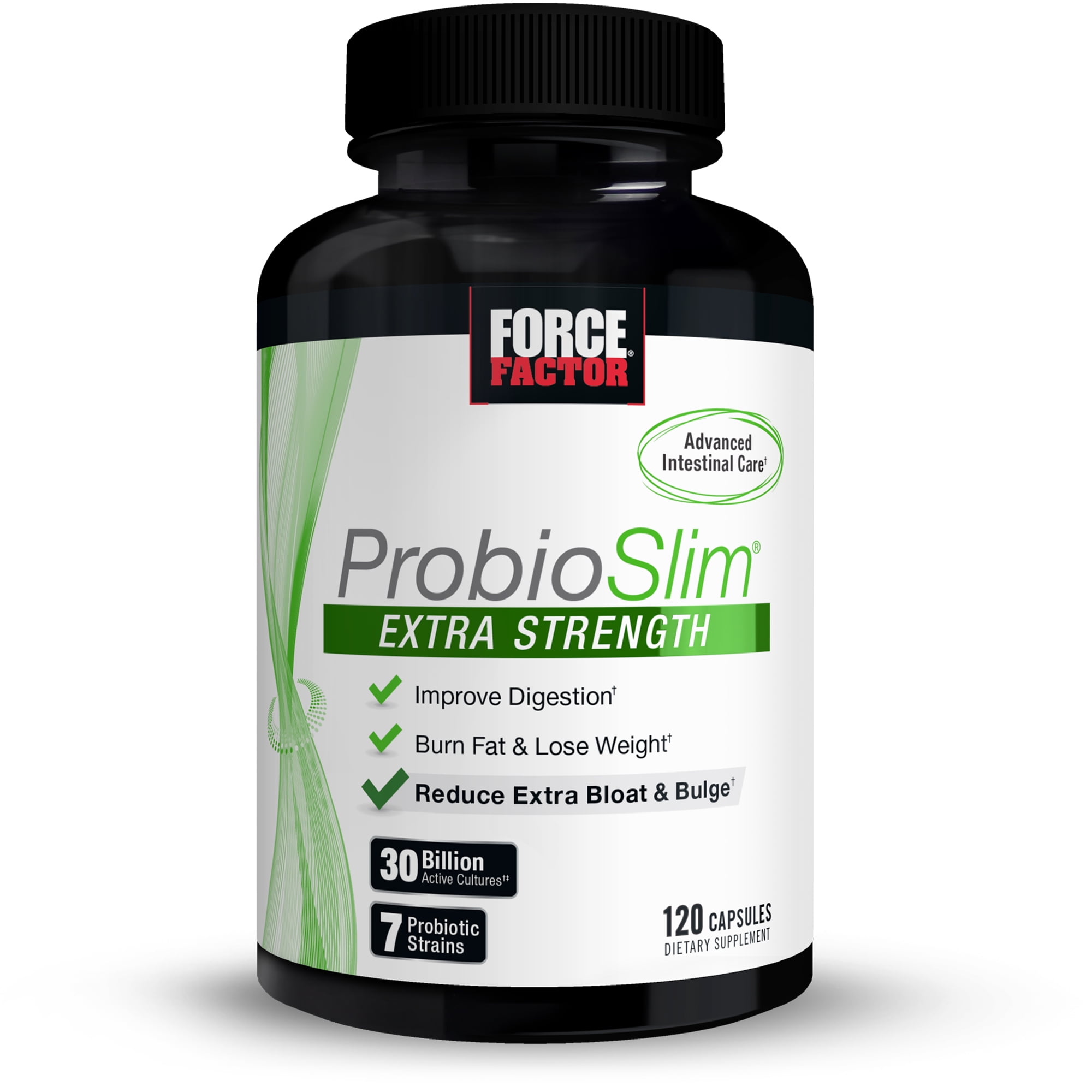 Force Factor ProbioSlim Extra Strength Probiotic Supplement, 30 Billion  CFUs, 120 Capsules