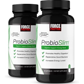 Force Factor ProbioSlim Probiotic and Weight Loss Supplement for Women and Men, 60 Capsules (2 Pack) *EN