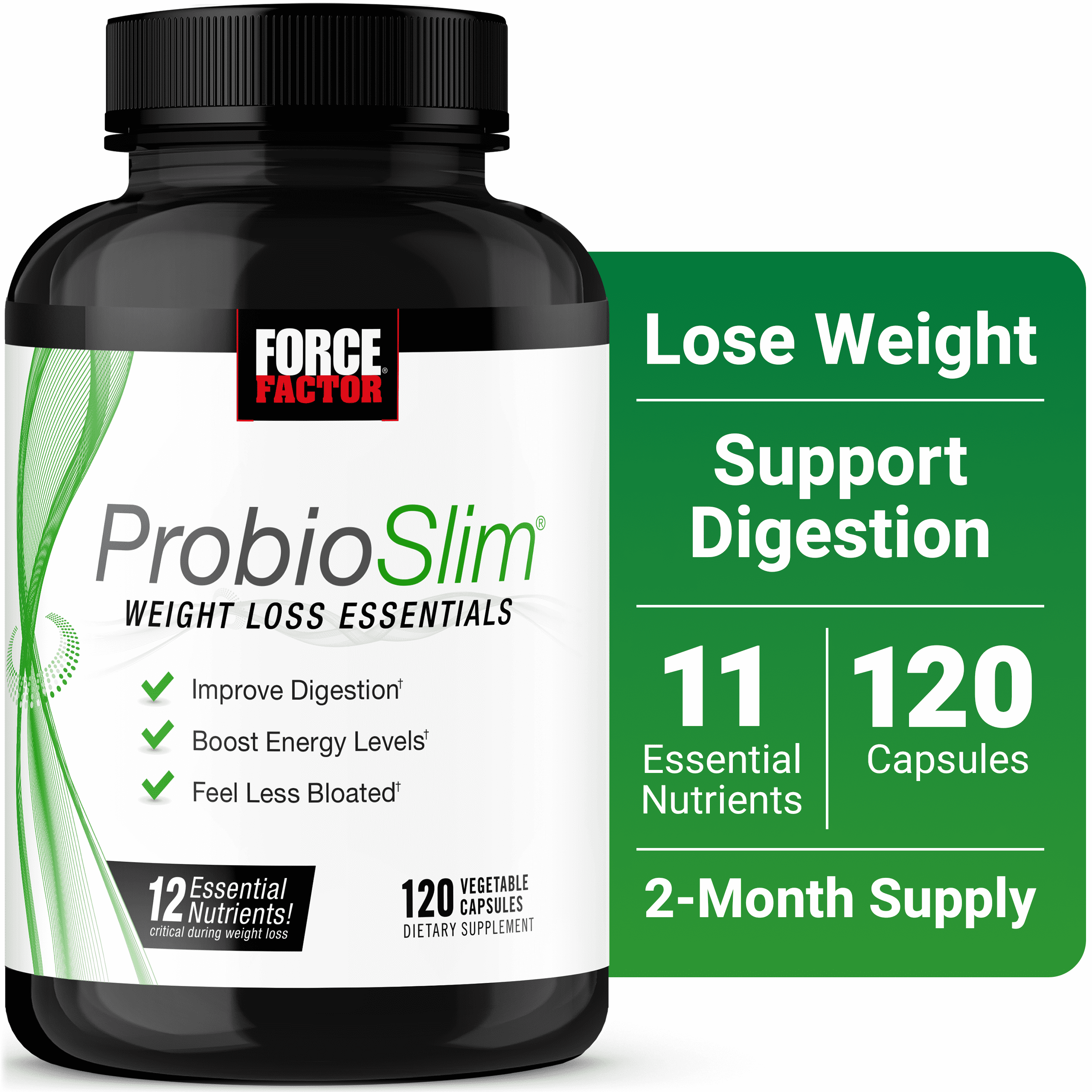 Force Factor ProbioSlim Weight Loss Essentials Probiotic Capsules
