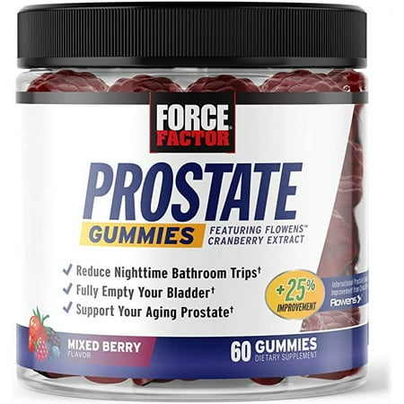 product image of Force Factor Prostate Gummies, Saw Palmetto & Beta Sitosterol Supplement for Men, Reduce Nighttime Bathroom Trips, Fully Empty Your Bladder and Support Your Aging, White, 60 Count