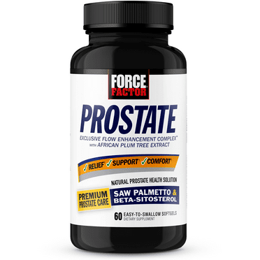 Force Factor Prostate Supplement for Men with Saw Palmetto and Beta Sitosterol, Prostate Health, 60 Softgels