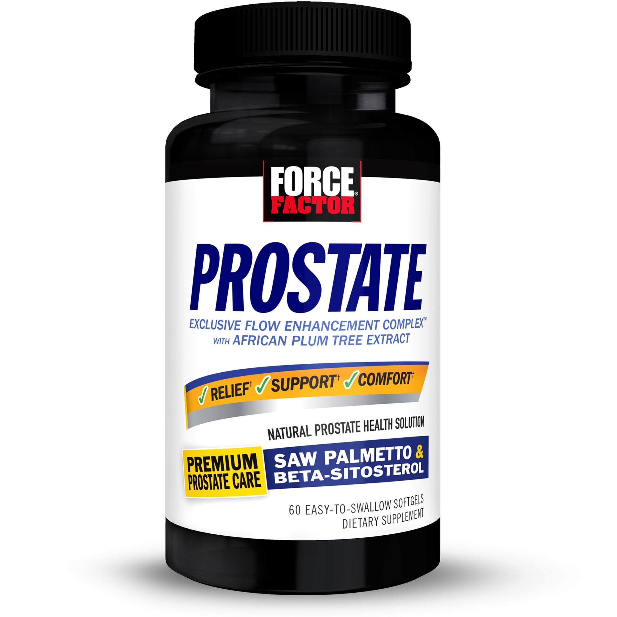 Force Factor Prostate Supplement for Men with Saw Palmetto and Beta Sitosterol, Prostate Health, 60 Softgels