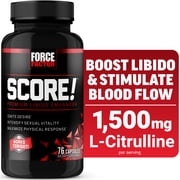 Force Factor SCORE! Nitric Oxide Booster for Men with L-Citrulline, Horny Goat Weed & Ashwagandha to Enhance Libido, Stamina & Drive