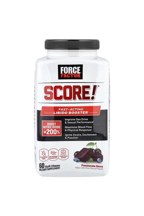 Score!, Fast-Acting Libido Booster, Passionate Berry, 60 Soft Chews