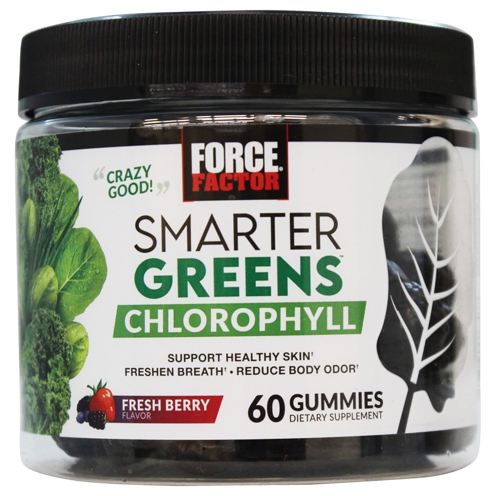Force Factor Smarter Greens Chlorophyll Gummies 60 Gummies