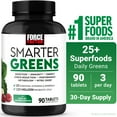 thumbnail interactive-video image 1 of Force Factor Smarter Greens Supplement with Probiotics, KSM-66 Ashwagandha & Antioxidants for Digestion, Gut Health, Bloating & Energy, 90 Tablets, 1 of 10