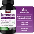 thumbnail image 1 of Force Factor Somnapure Sleep Aid with 3mg Melatonin, Valerian & L-Theanine for Sleep Support, Drug-Free & Non-Habit-Forming Sleeping Pills, 60 Tablets, 1 of 10