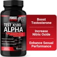 thumbnail image 1 of Force Factor Test X180 Alpha Testosterone Booster and Sexual Enhancement Supplement, 60 Count, 1 of 9