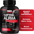 thumbnail interactive-video image 1 of Force Factor Test X180 Alpha, Testosterone Booster for Men with Fenugreek & L-Citrulline, Muscle Growth, Strength, Energy & Performance, 120 Capsules, 1 of 12