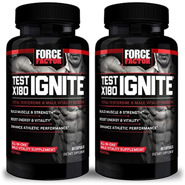 Force Factor Test X180 Ignite Total Testosterone Booster for Men with