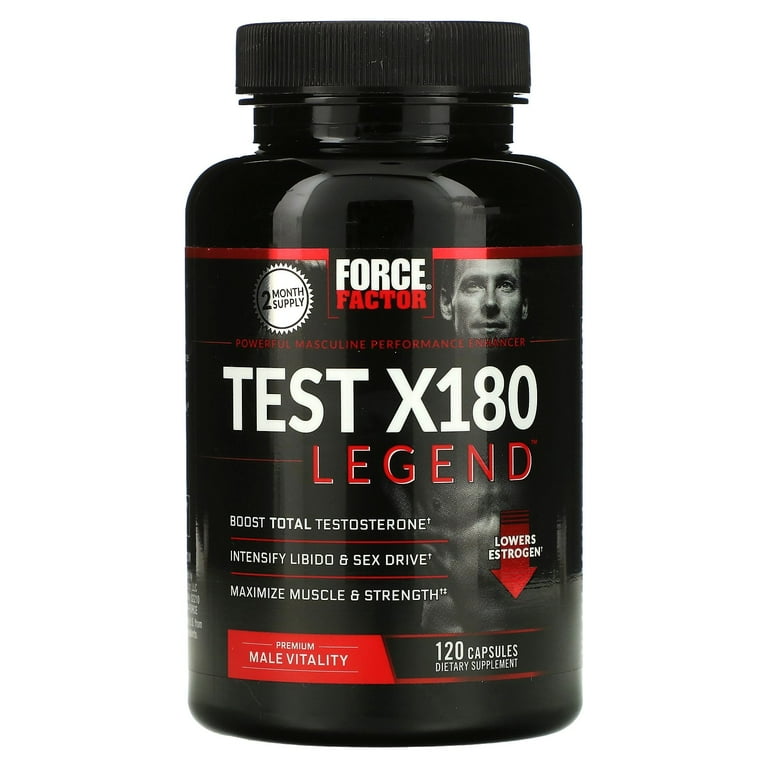 Force Factor Test X180 Testosterone Booster, Enhances Performance, Boosts Libido (120 Count) - Walmart.com Force Factor Test X180 Testosterone Booster, Enhances Performance, Boosts Libido (120 Count) - Walmart.com