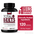 Force Factor Total Beets Blood Pressure Supplement with Beetroot, 120