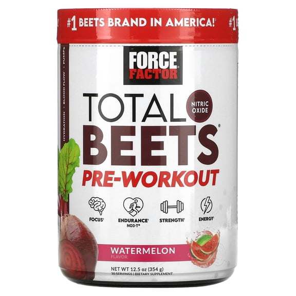 Force Factor Total Beets, Pre-Workout, Watermelon, 12.5 oz (354 g)