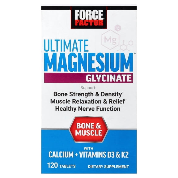 Force Factor Ultimate Magnesium Glycinate, 120 Tablets