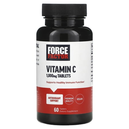 Force Factor Vitamin C 1,000 mg, 60 Tablets