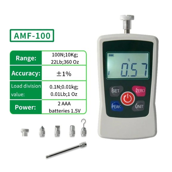 Force Gauge Digital Force Gauge Push Pull With Backlight Electronic Dynamometer Portable Tester AMF ,Easy to Use