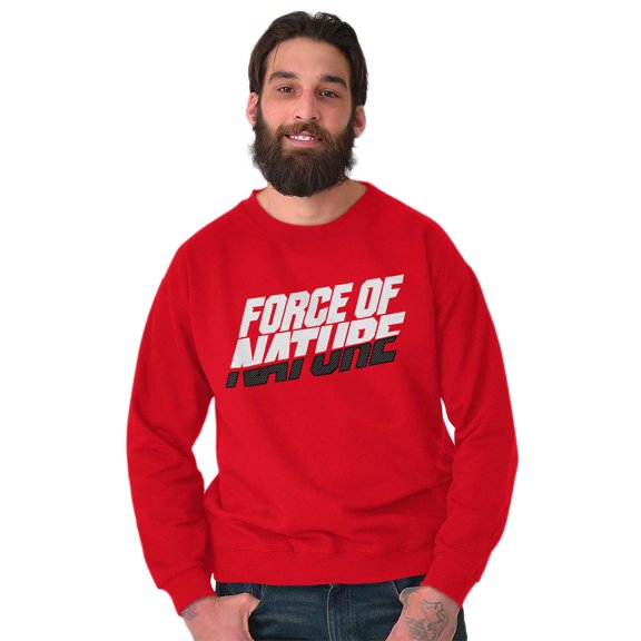 Force Nature Inspire Fitness Funny Unisex Plus Fleece Graphic Sweatshirt Brisco Brands 2X