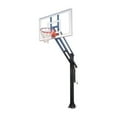 thumbnail image 1 of Force Pro Steel-Glass In Ground Adjustable Basketball System, Maroon, 1 of 1