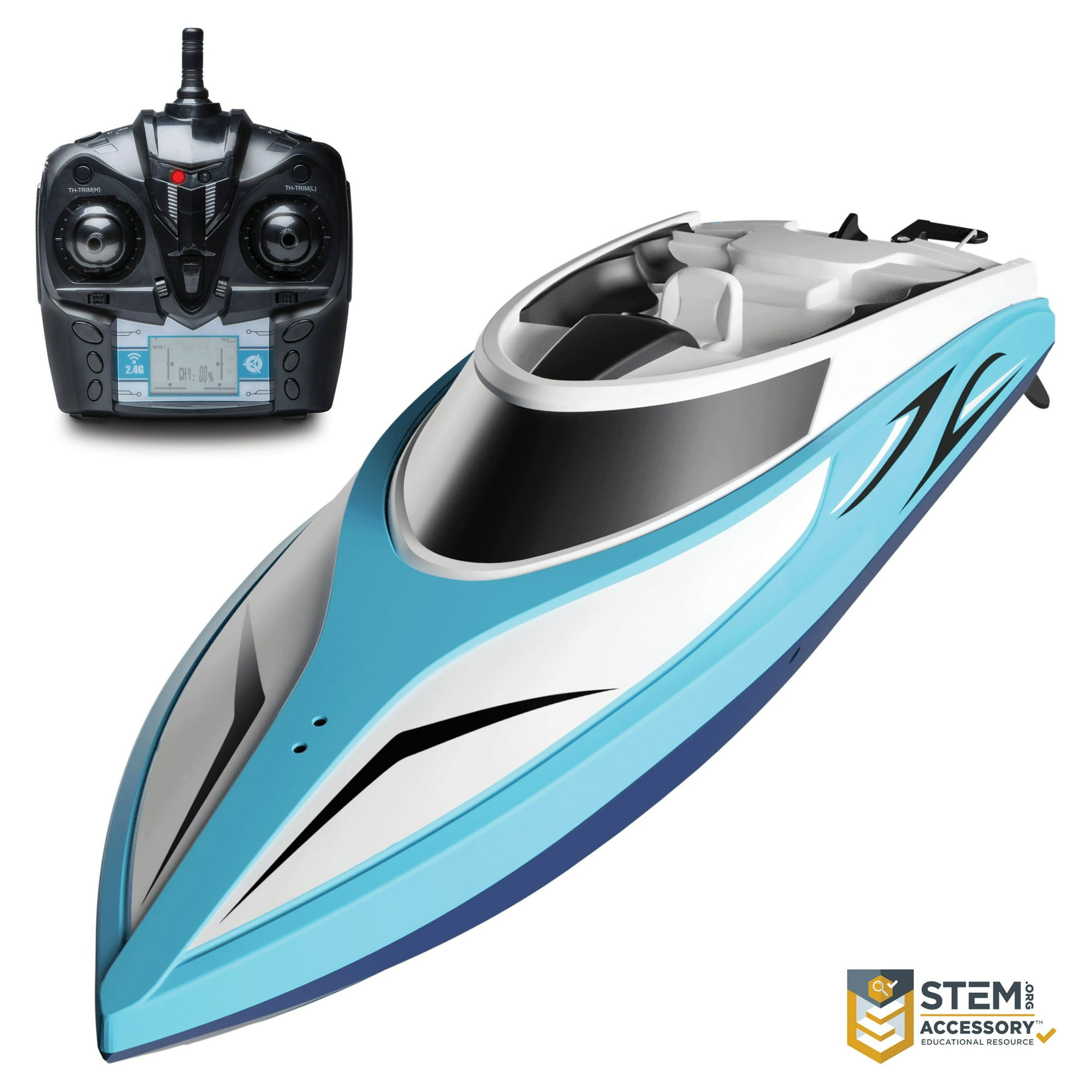 Force1 14" Blue Velocity H102 Pool RC Boat Summer Watercraft Toy