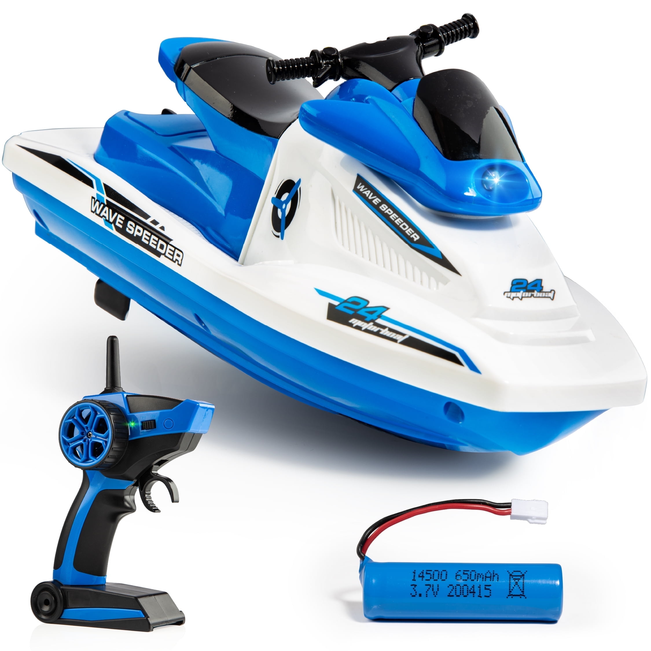 Force1 Blue Wave Speeder RC Boat Compact Powerful Motor Radio controlled Adult Toy for Lakes Ponds Walmart