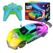 Force1 High-Speed Drift RC Car 2.4GHz Remote Control LED Lights 1:16 Scale Rechargeable Summer Toy (Multicolor)