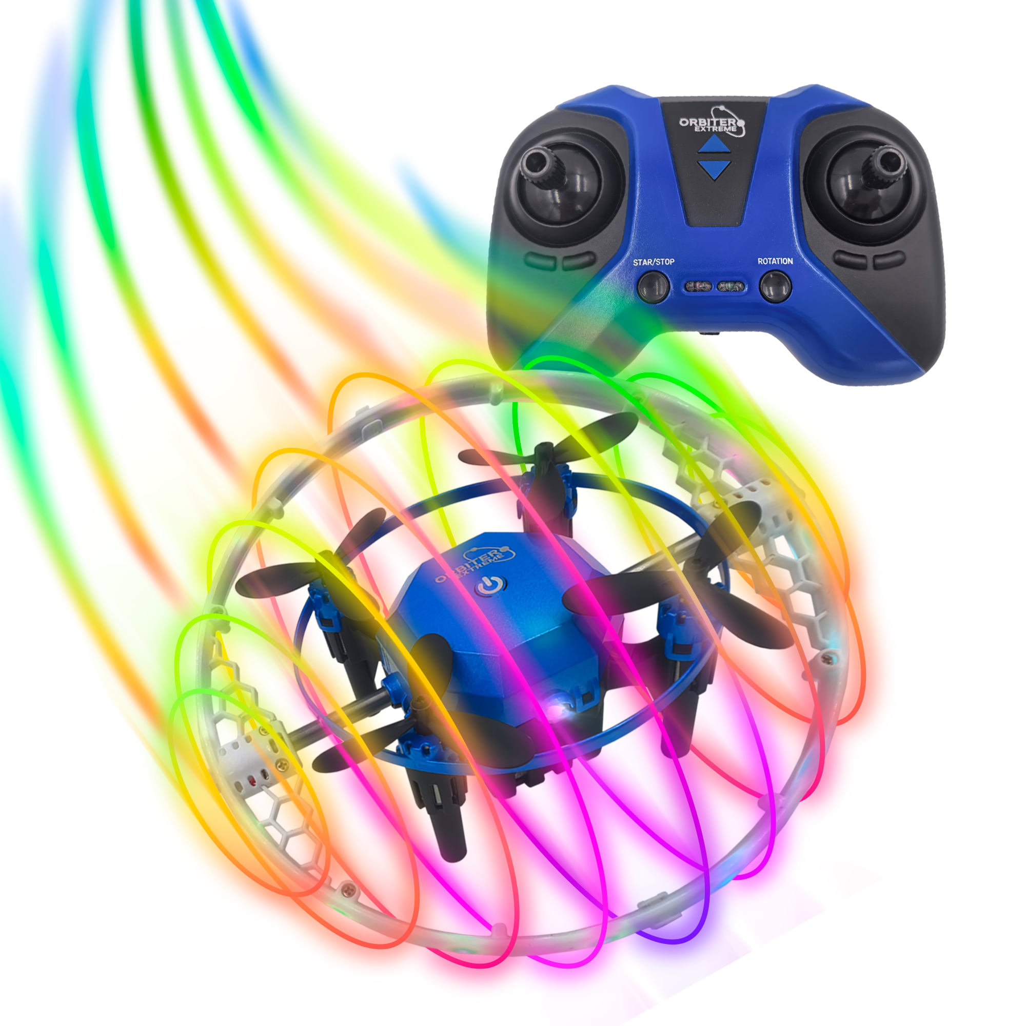 Force1 Remote Control Drone Toy, Orbiter Extreme 360 LED STEM RC