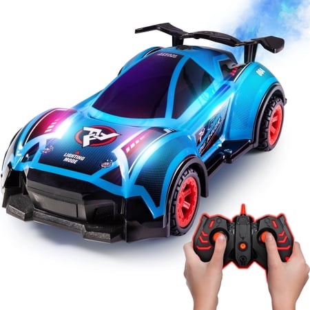 Force1 RC Fog Racer Car with LEDs, Fast & Nimble Rechargeable Toy for Kids Ages 6+